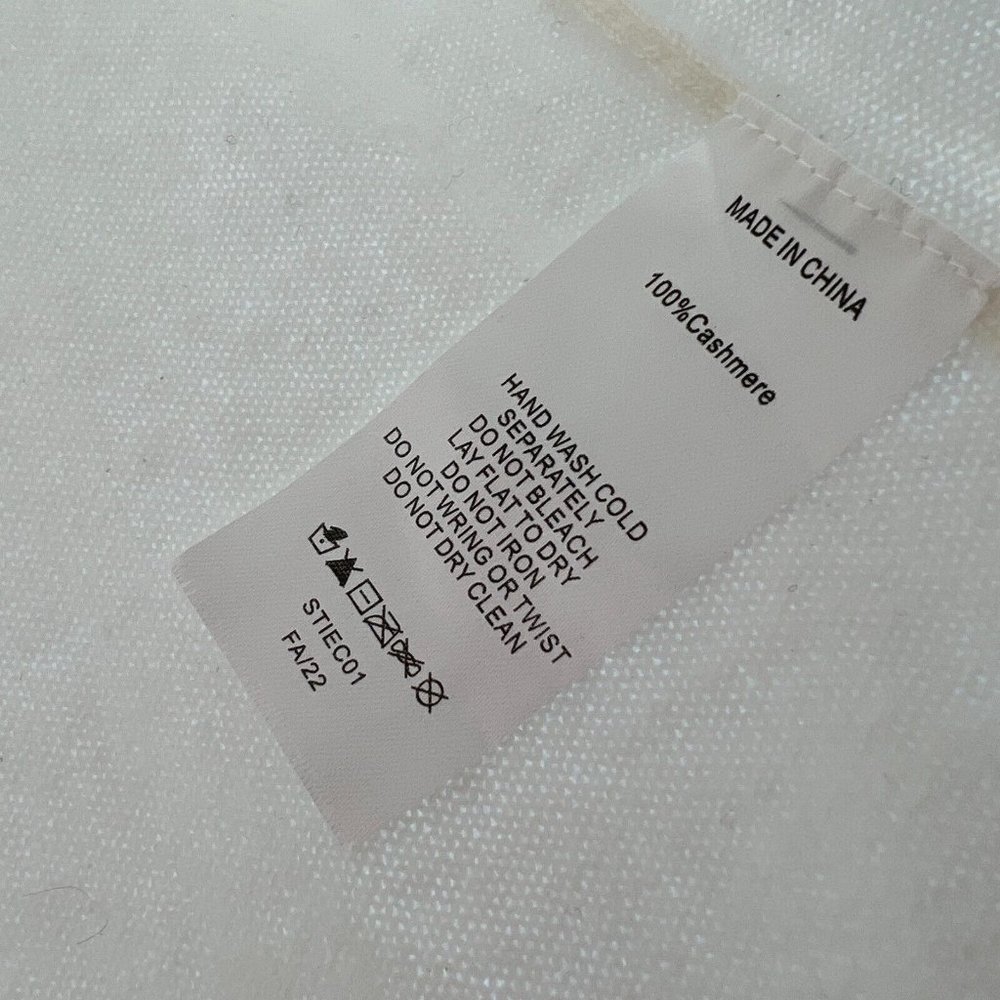 Quince Women’s Ivory Mongolian Cashmere Sweater Tee Short Sleeve sz M NWT Soft - Picture 5 of 6